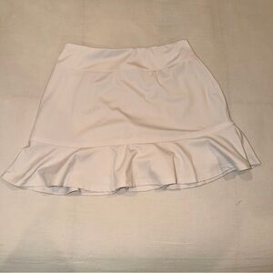 Tommy Bahama Golf White Mini Skirt with Ruffle Hem